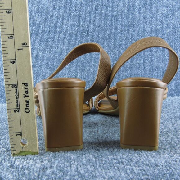 Caslon Lenynn Women Slide Sandal Shoes Brown Leather Size 8.5‎ Medium - Picture 5 of 9